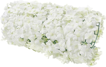 10Pcs Artificial Flower Wall Panel, 15.7" x 23.6" Decorative Hydrangea Flower Panels Wall for Home Party Wedding Christmas Festival Photo Backgdrop Decor