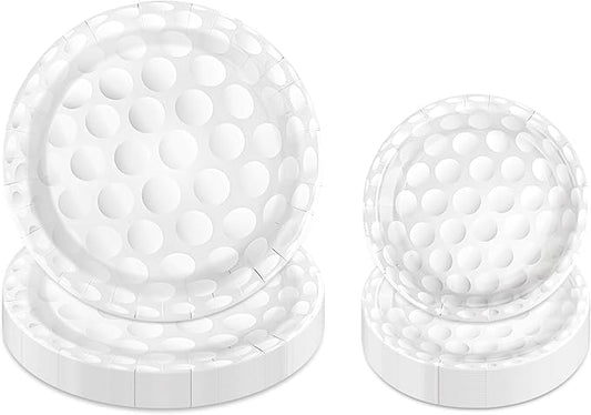 48 PCS Golf Party Supplies Disposable Paper Plates, 7 Inch and 9 Inch Disposable Tableware Set for Game Day Sports Golf Themed Birthday Baby Shower Thanksgiving Christmas Party Decor, Serves 24 Guests