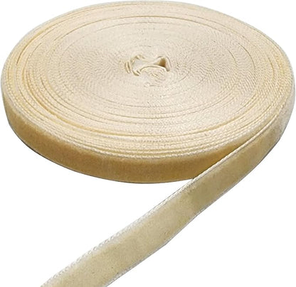 10 Yards Velvet Ribbon Spool Beige