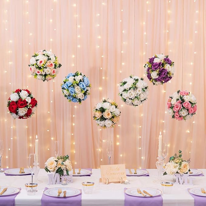 Sziqiqi Pack of 10 Fake Flower, Silk Rose Flowers, Suit for Wedding/Party Centerpiece Road Lead Flower Rack Decorations, 10 Pieces