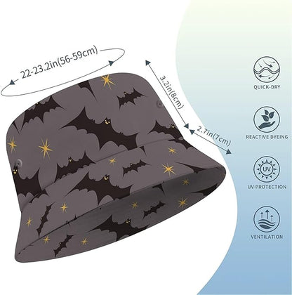 Wildflowers Floral Bucket Hat for Men Women, Summer Vacation Outdoor Travel Reversible Double Side Beach Caps Fisherman Hat