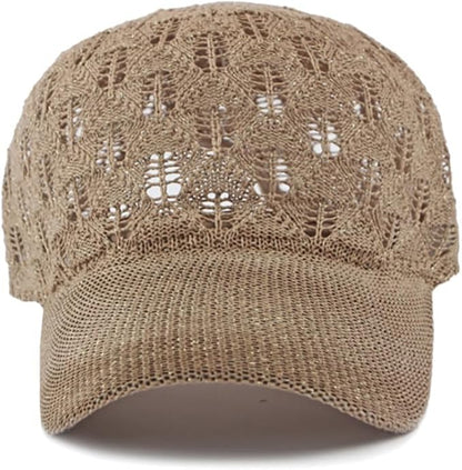 FASHIXD Knit Mesh Baseball Cap for Women - Breathable Summer Trucker Hat