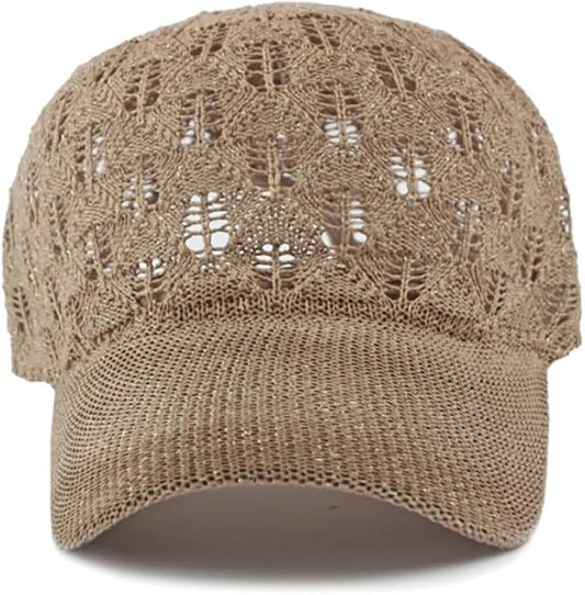 FASHIXD Knit Mesh Baseball Cap for Women - Breathable Summer Trucker Hat