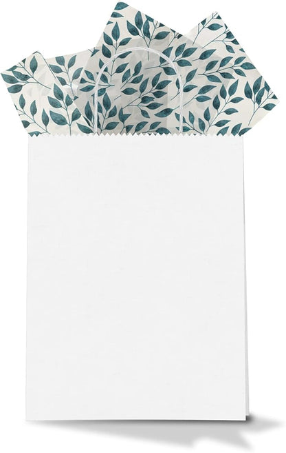Teardrop Leaves Printed Tissue Paper for Gift Bags or Boxes and Wrapping - Bulk Decorative Art Tissue Paper for Packaging and Gifting | 24 Sheets 20" x 30"