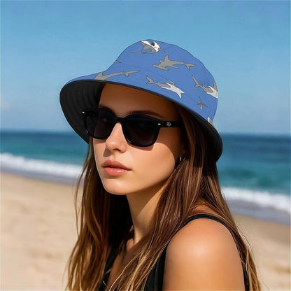 Bucket Hat for Women Men Unisex Sun Cap Packable Outdoor Fisherman Hat Headwear,Reversible Double-Side-Wear