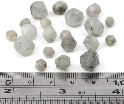Faceted Natural Spectrolite Stone Round Beads 10mm 36cm/Strand for Jewelry Making
