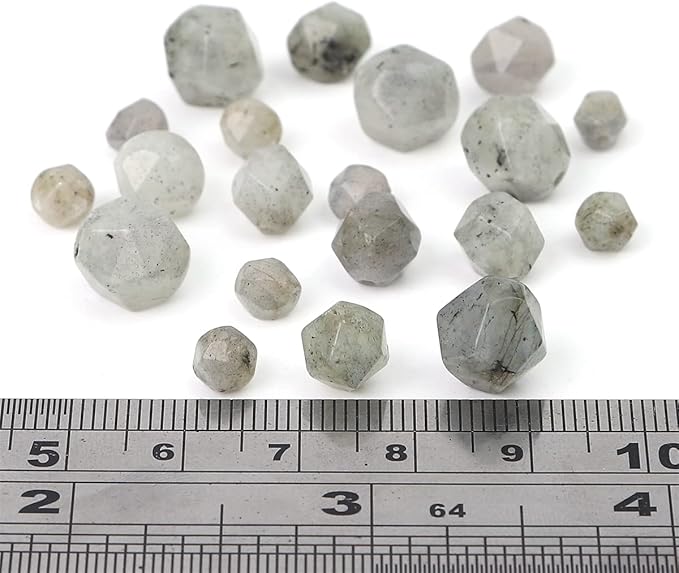 Faceted Natural Spectrolite Stone Round Beads 8mm 36cm/Strand for Jewelry Making