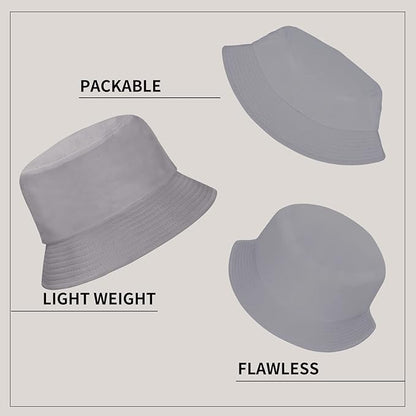 Rosoz 1 & 2 Pack Bucket Hat for Women Men Summer Travel Beach Sun Hat Outdoor Cap Unisex Bucket Hats