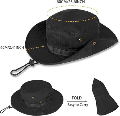 Sun Hats for Men Women Boonie Hat UPF 50+ Bucket Hat Wide Brim UV Protection Fishing Hiking Safari Outdoor Hats