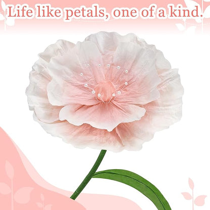 Giant Artificia Flowers Light Pink - Wedding Giant Flower for Decoration with Stand Large Paper Flowers for Bridal Shower Baby Show Party Deco