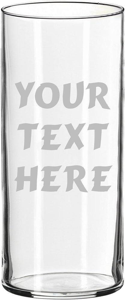 My Personal Memories Custom Etched Glass Flower Vase - Personalized with Your Text for Weddings, Valentine's, Mother's Day, Couples, Anniversaries, Birthdays, Gifts (Any Text Style)