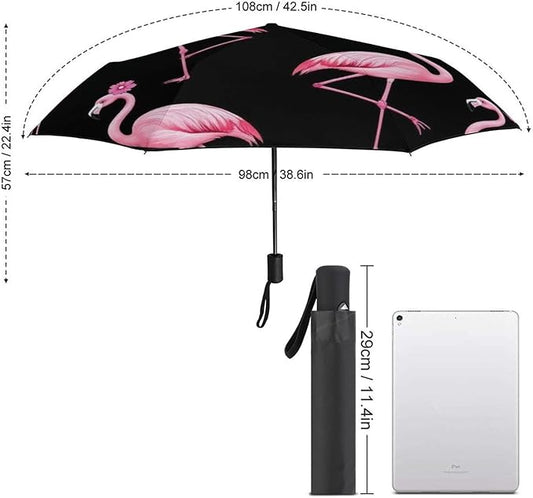 Fashion 3 Fold Sunny Rain Sunscreen Umbrella Portable Automatic Umbrella