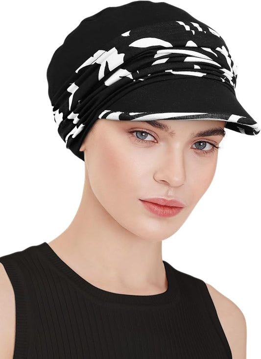 Chemo Headwear Viscose Newsboy Cap for Women Fall and Winter Hats