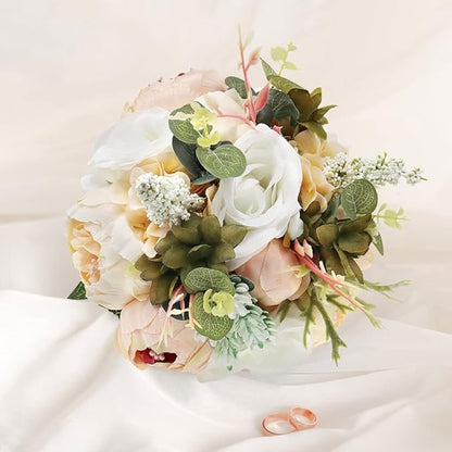 S_SSOY Wedding Romantic Bouquet Bride Bridal Bouquets Bridesmaid Bouquet Artificial Flowers Valentine's Day Party