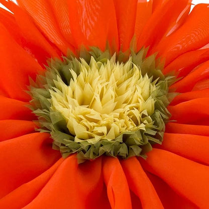 3D Flower Throw Pillow Decorative Daisy Accent Pillows Handmade Cute Round Velvet Floral Cushion with Insert for Couch Bed Chair Car Living Room Bedroom Home Decor 12Inch Vibrant Orange