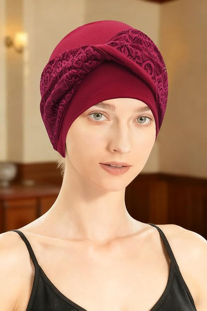 XYIYI Knot Chemo Headwear for Womens Cancer Patients, Stretchy Chemotherapy Headwraps Beanie Hats