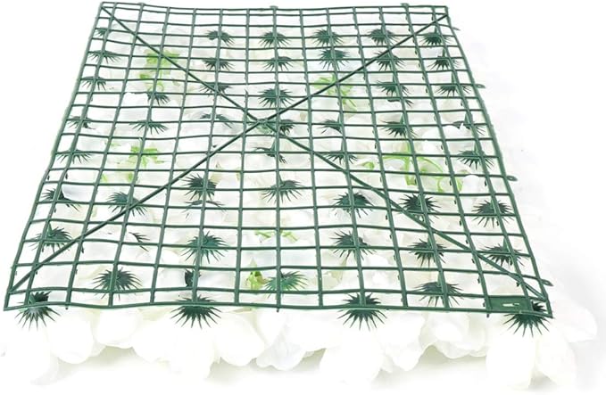 20pcs 24" x 16" Artificial Flower Wall Panel Background,3D White Silk Hydrangea Rose Flowers Wall Backdrop for Wedding Party Event Photo Stage Backdrop Wall Decor (White)