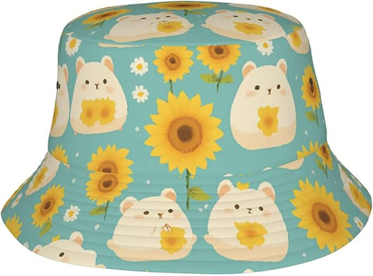 Cute Potted Cactus Bucket Hat Novelty Sun Hats Trendy Fisherman Cap for Men and Women