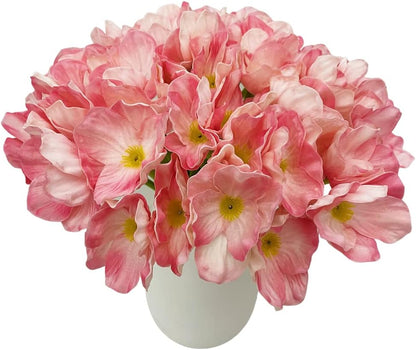 10 PCS High Quaulity Fresh Artificial Mini Real Touch PU/ latex Corn Poppies Decorative Silk fake artificial poppy flowers for Wedding holiday Bridal Bouquet Home Party Decor bridesmaid (Pink)