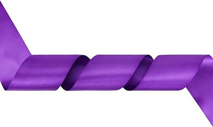 MEEDEE Purple Satin 3 Inch Ribbon Lux Double Faced Satin Ribbon Dark Purple Halloween Ribbons by 10 Yards Purple Ribbons for Christmas Tree, Flower Bouquet, Weddings, Bow Making