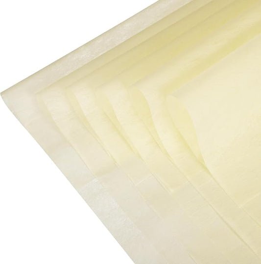 YELARXI Flower Wrapping Paper, Cotton Wrapping Flower Paper, Non-Woven Waterproof Floral Bouquet Wraps - Fitting for (Florist Supplies/Gift) 11.8 x 11.8 Inch & 114 Pack & Beige