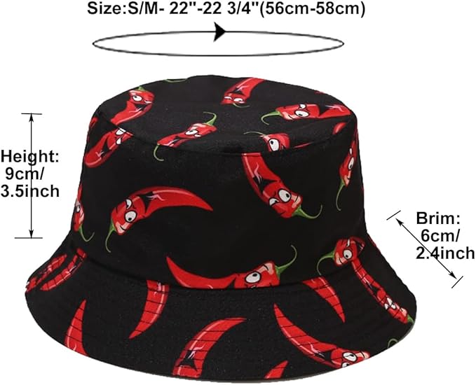 Quanhaigou Bucket Hat for Men Women,Packable Reversible Printed Sun Hats,Fisherman Outdoor Summer Travel Hiking Beach Caps