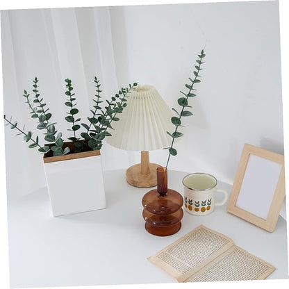DOITOOL 24pcs Simulated Eucalyptus Leaf Bundle Fake Plant Ornament for DIY Floral Arrangement Realistic Greenery Decoration for Home Office Wedding Centerpieces