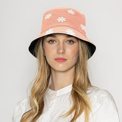 Malaxlx Unisex Bucket Hat Beach Sun Hat Aesthetic Fishing Hat for Men Women Teens, Reversible Double-Side-Wear