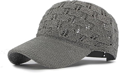 FASHIXD Knit Mesh Baseball Cap for Women - Breathable Summer Trucker Hat