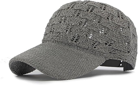 FASHIXD Knit Mesh Baseball Cap for Women - Breathable Summer Trucker Hat
