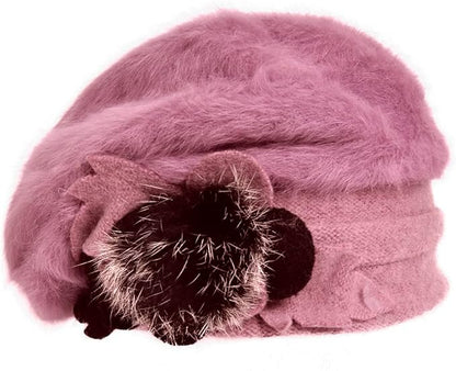VECRY Women's 100% Wool Bucket Hat Felt Cloche Beret Dress Winter Beanie Hats