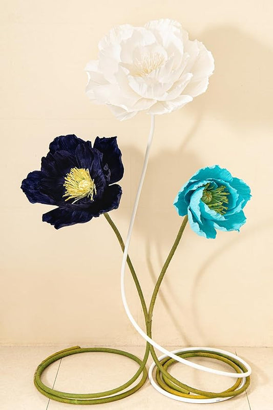 16"/12" 3 Pcs Large Paper Flower Decoration for Party, Wedding Decoration, Background Wall, Nursery Room Decoration, Bridal Shower, Baby Shower
