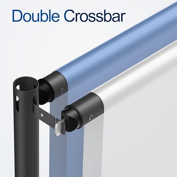 8.9x10ft Pipe and Drape Backdrop Stand, Double Crossbar, Heavy Duty Adjustable Background Frame with Metal Base for Parties Photography Wedding Photoshoot Decoration - Black