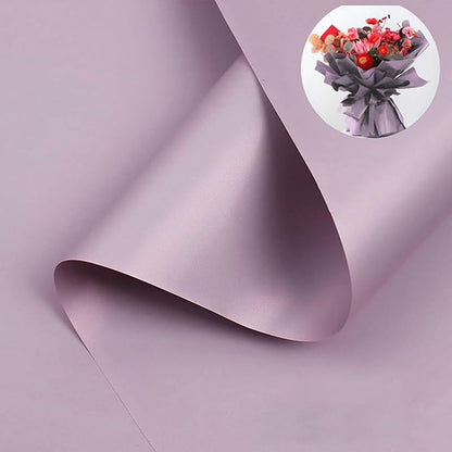 CC wonderland zone 20 Sheets Purple Floral Wrapping Paper - Waterproof Flower Bouquet Wrapping Paper for Wedding Birthday,22 inch x 22 inch