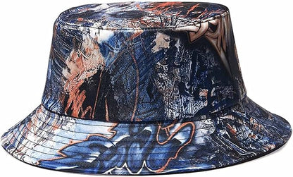 Quanhaigou Bucket Hat for Men Women,Packable Reversible Printed Sun Hats,Fisherman Outdoor Summer Travel Hiking Beach Caps