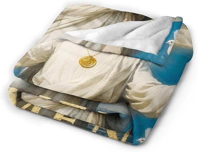 Jesus Blanket Christian Throw Blanket God Faith Religious Soft Cozy Fleece Fuzzy Stuffed Plush Flannel Gifts for Girls Women Boys Kids Adults 60"X80"