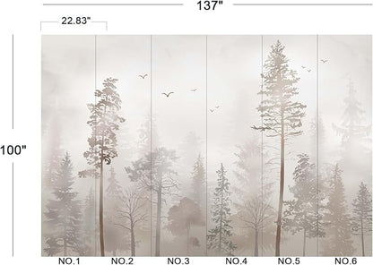 Forest Wall Mural Wallpaper for Bedroom 137" x 100"