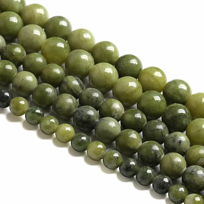 8MM 45PCS Natural Stone Chinese Green Jade Loose Beads for Jewelry Making DIY Bracelet Necklace 1 Strand