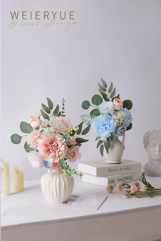 Pastel Artificial Flowers Combo Box Wedding Decor,Fake Flowers,Flowers for Decoration,Silk Flowers for Home Decor Indoor,Cake Flowers,Faux Flowers for Crafts