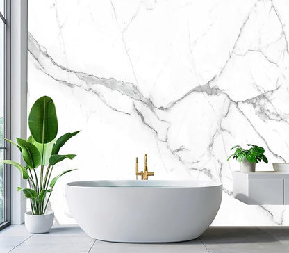 Cliouar-White Statue Marble Texture Background Mural Wallpaper Peel and Stick 137" x 102"