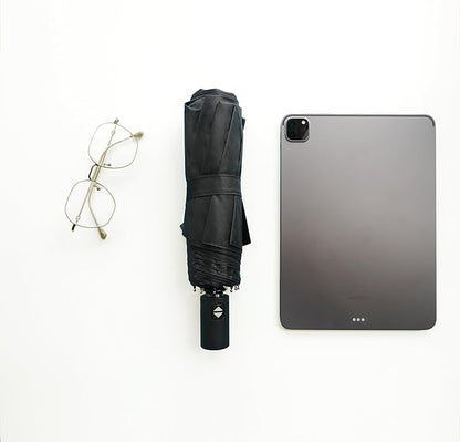 BAODINI Small UV Protection Travel Umbrella Compact for Rain and Sun UPF 50+ Windproof Portable 42 inch Umbrella for Women and Men