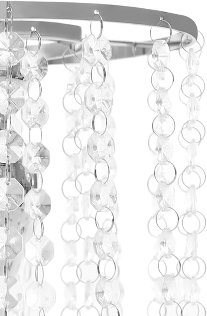 Flower Stand Vase, 10 Pcs Glam Crystal Wedding Reception Decorations with Sparkling Beads Table Center Display Flower Arrangement Flower Stand Metal Vase for Event Party Decor (Silver, H:10.23in)