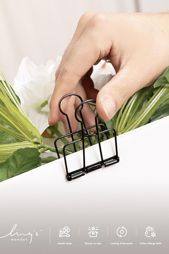 Ling's moment Wedding Artificial Welcome Sign Flowers Swag Arch Floral Garland Decorations Lily White Ceremony Reception Entrance Entryway Party Banquets Easel Wall Home Outdoor(NOT Include Sign