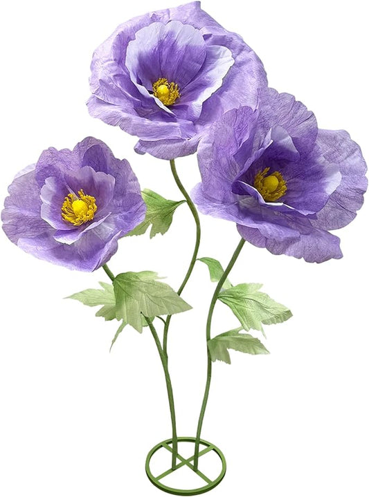 Giant Artificial Flowers for Decoration, Large Wedding Birthday Party Exhibition Banquet Backdrop Photography Props Shop Window Display Stage Nursery Events Bridal Showers Home Garden Decor, Purple