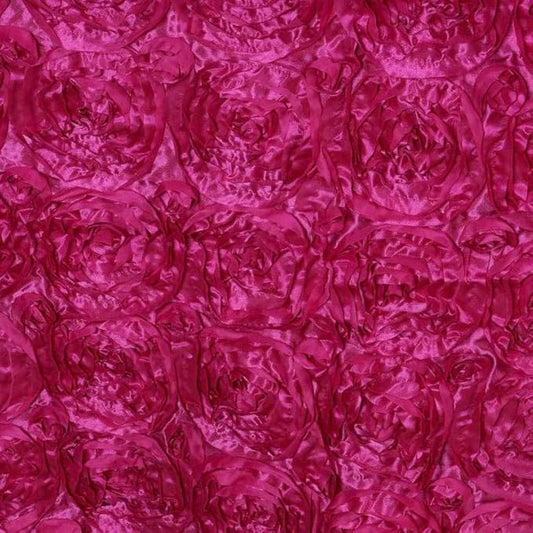 Efavormart Wonderland Rosette Premium Table Runners for Weddings Party Banquets Decor Fit Rectangle and Round Table - Fushia