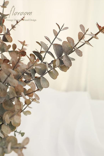 Floroom Artificial Spiral Eucalyptus Stems Faux Greenery Spray, 3pcs Best Filler Fake Plants for DIY Wedding Bouquet Table Centerpieces Floral Arrangement Home Decorations