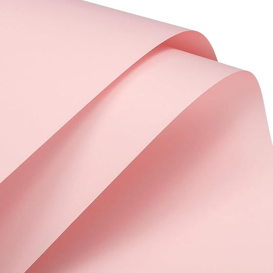MECCANIXITY Pearlescent Film Flower Wrapping Paper 22.8x22.8 Inch Waterproof for DIY Crafts, Gift/Gift Box Packaging Cherry Pink Pack of 10