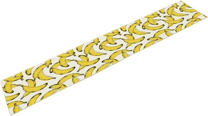 Banana Fruit Table Runner, Kitchen Dining Table Decor, Watercolor Tropical Fruit Palm Leaves Table Runners for Indoor Outdoor Home Farmhouse Holiday Wedding Birthday Party Decoration, 13 x36 Inch