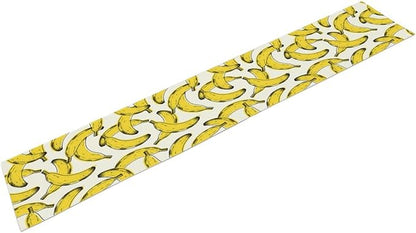 Banana Fruit Table Runner, Kitchen Dining Table Decor, Watercolor Tropical Fruit Palm Leaves Table Runners for Indoor Outdoor Home Farmhouse Holiday Wedding Birthday Party Decoration, 13 x60 Inch