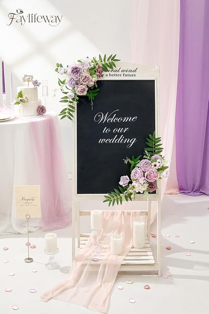 Artificial Flowers, Light Purple Flowers for DIY Wedding Bridal Bouquets, Fake Cake Flowers for Centerpieces,Baby Shower, Table Arrangement, Home Party Decorations